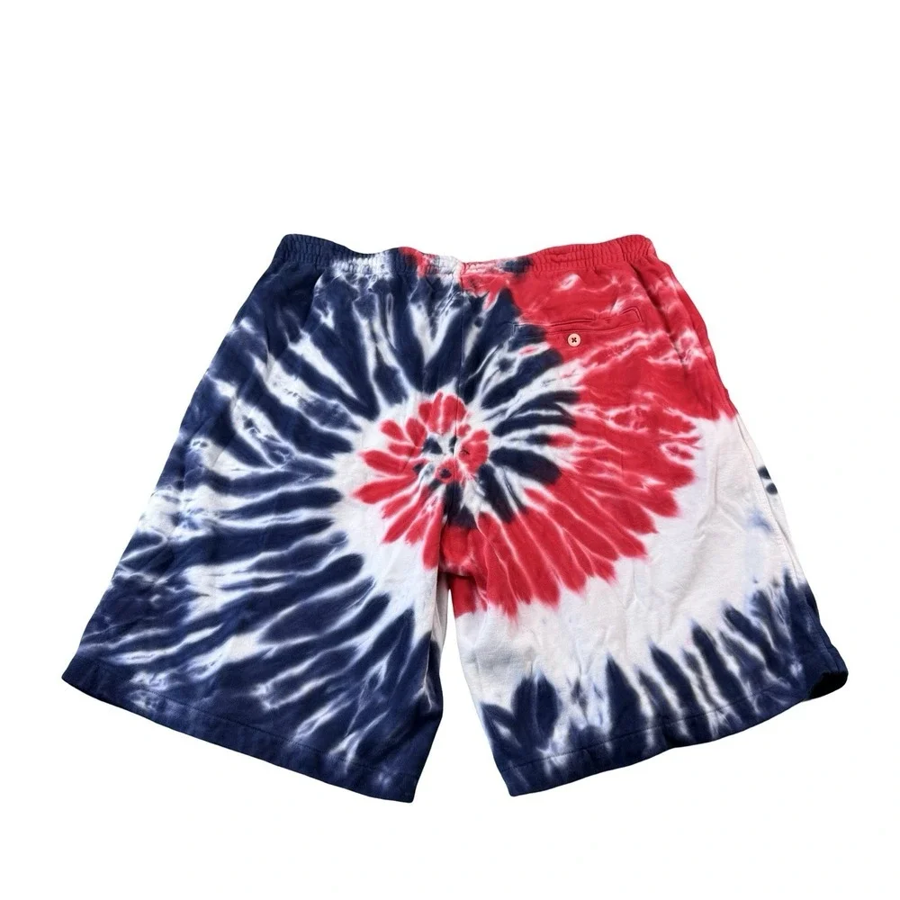 Polo Ralph Lauren Blue Red Tie Dye Terry Cotton Mens Sweatshort Size XLT